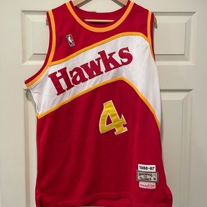 Mitchell & Ness Spud Webb Hawks Authentic Jersey